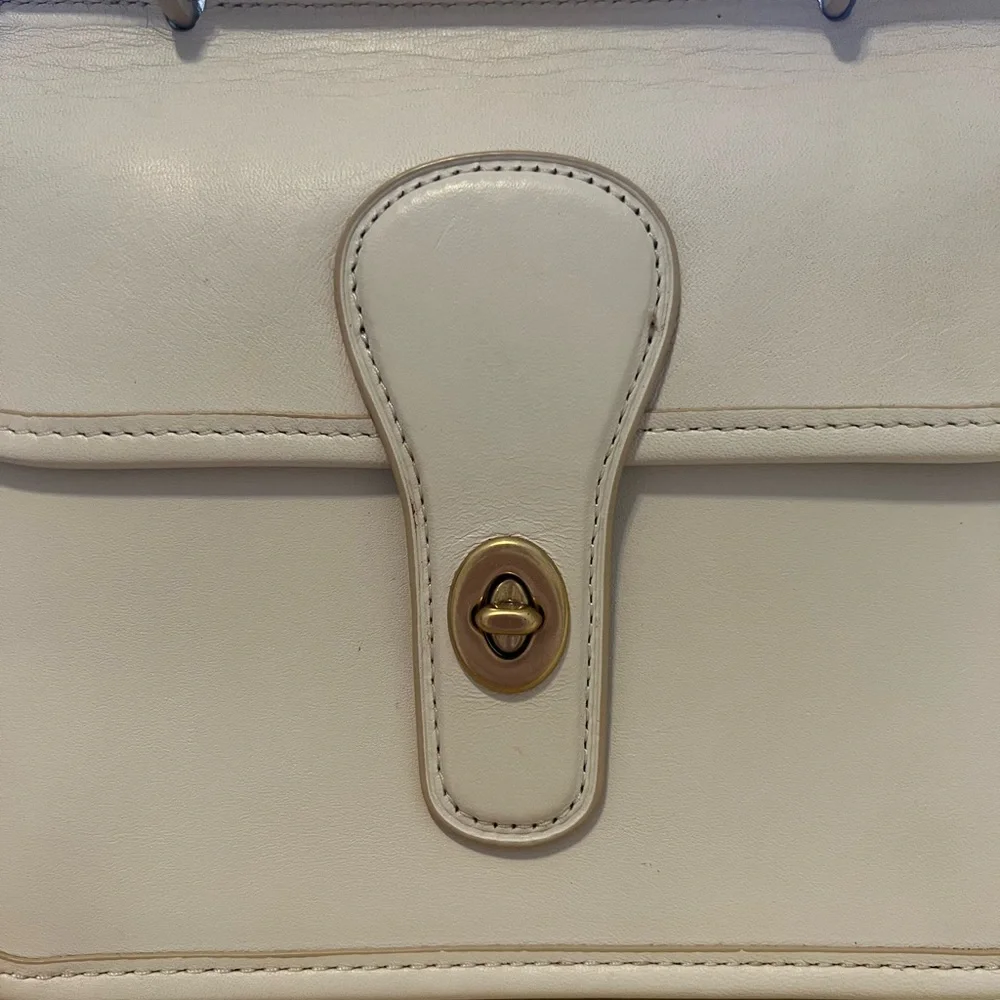 Coach Ivory Leather Satchel - Picture 3 of 9